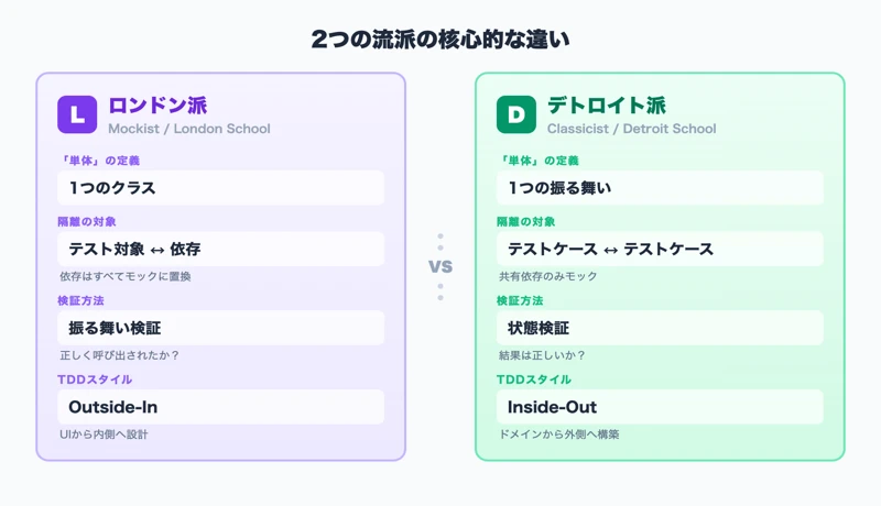 2つの流派の核心的な違い
