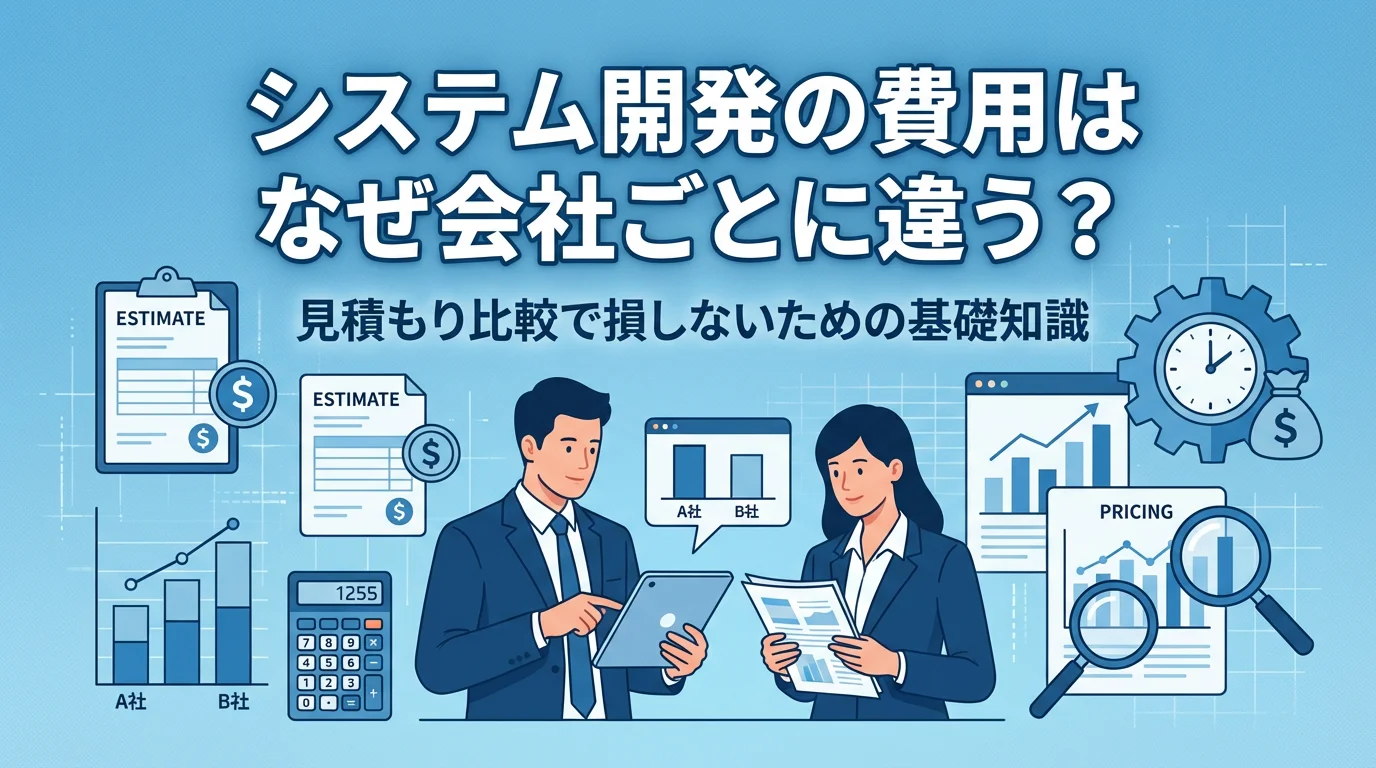 システム開発の費用はなぜ会社ごとに違う？｜見積もり比較で損しないための基礎知識